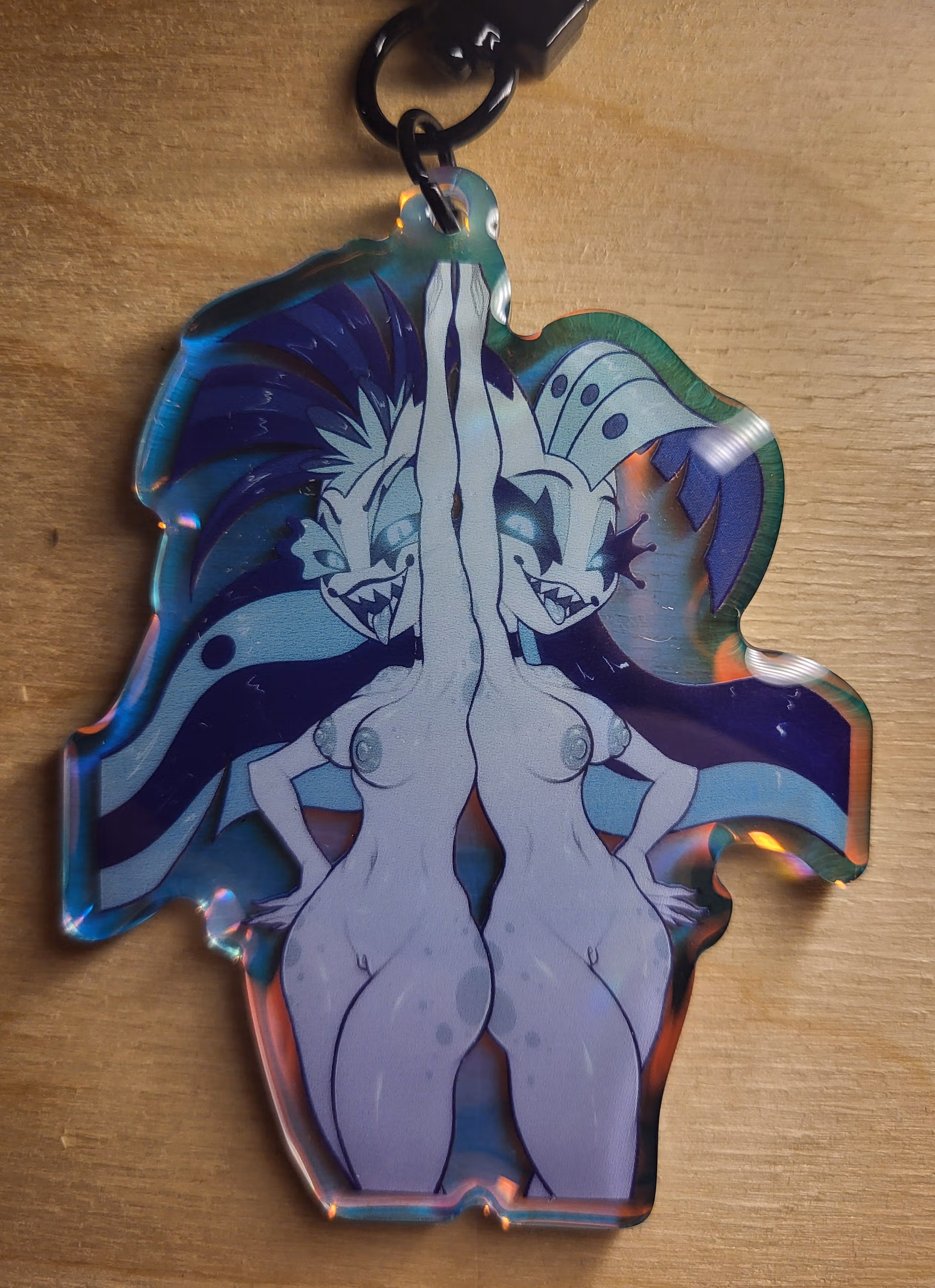 Glam And Glitz Keychain | Helluva Boss Acrylic Keychain NSFW Helluva Boss Keychain,Glam And Glitz Keychain,furry keychain,nsfw keychain