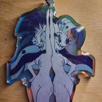 Glam And Glitz Keychain | Helluva Boss Acrylic Keychain NSFW Helluva Boss Keychain,Glam And Glitz Keychain,furry keychain,nsfw keychain