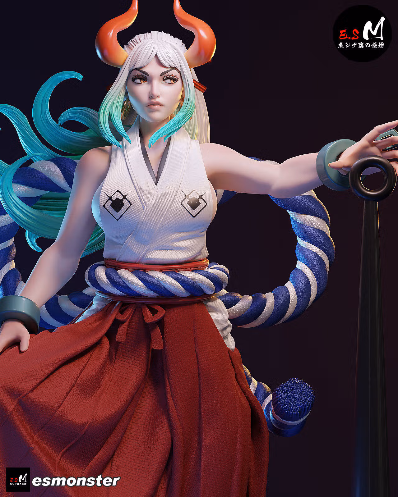 Figura Yamato | One Piece Fanart autorstwa E.S Monster SFW,NSFW 3d printed statue,3d printed,nsfw statue,3d printed figure,Yamato Statue,One Piece Statue
