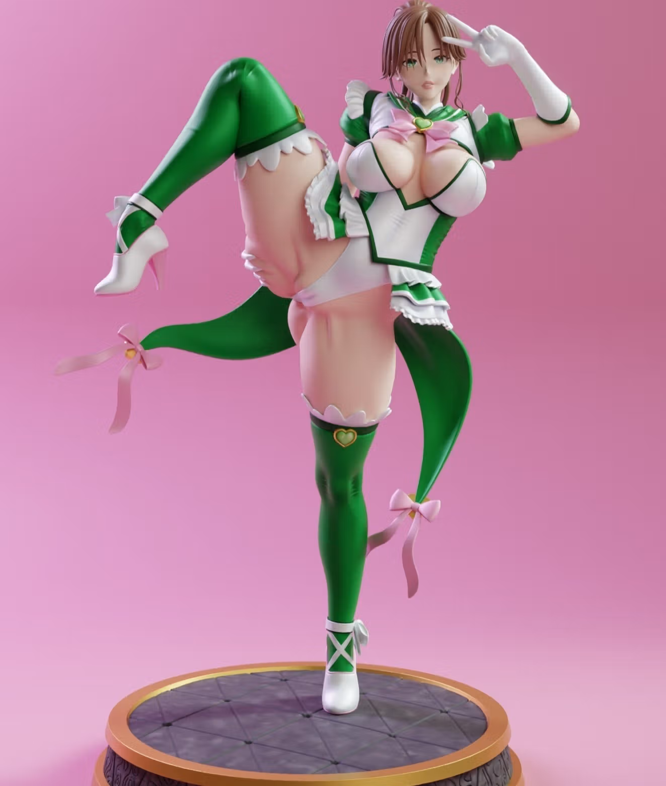 Estatua Sailor Jupiter | Sailor Moon Fan art por KiTNo SFW,NSFW 3d printed statue,3d printed figure,nsfw statue,Sailor Moon statue,Sailor Jupiter statue