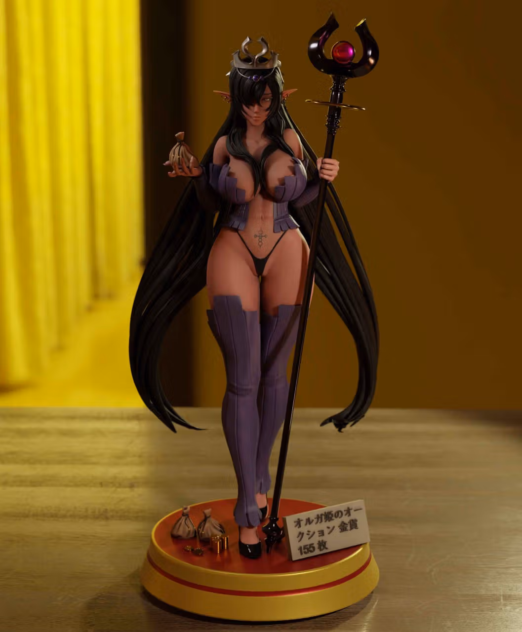 Olga Discordia Statue | Mahou Kaiju Fan Art by Momoji3d SFW,NSFW 3d printed,3d printed statue,nsfw statue,Olga Discordia statue,Mahou Kaiju statue