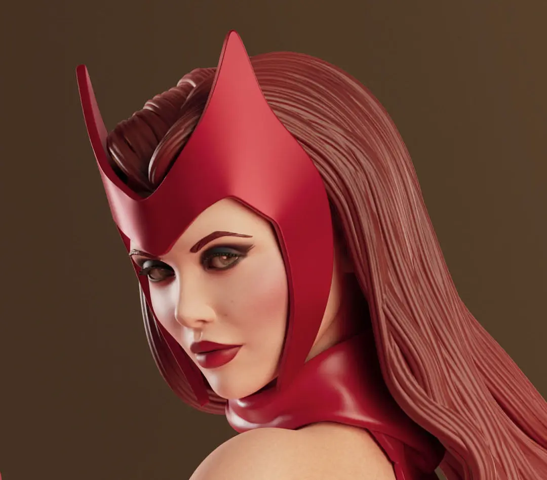 Statue Scarlet Witch | Marvel Fan art par Abe3D SFW,NSFW 3d printed statue,Scarlet Witch Statue,Marvel statue,3d printed figure,3d printed,nsfw statue