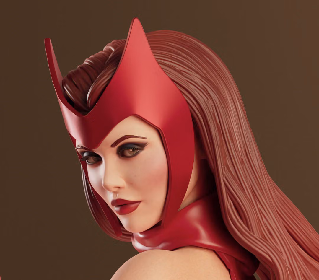Scarlet Witch Statue | Marvel Fan Art by Abe3D SFW,NSFW 3d printed statue,Scarlet Witch Statue,Marvel statue,3d printed figure,3d printed,nsfw statue