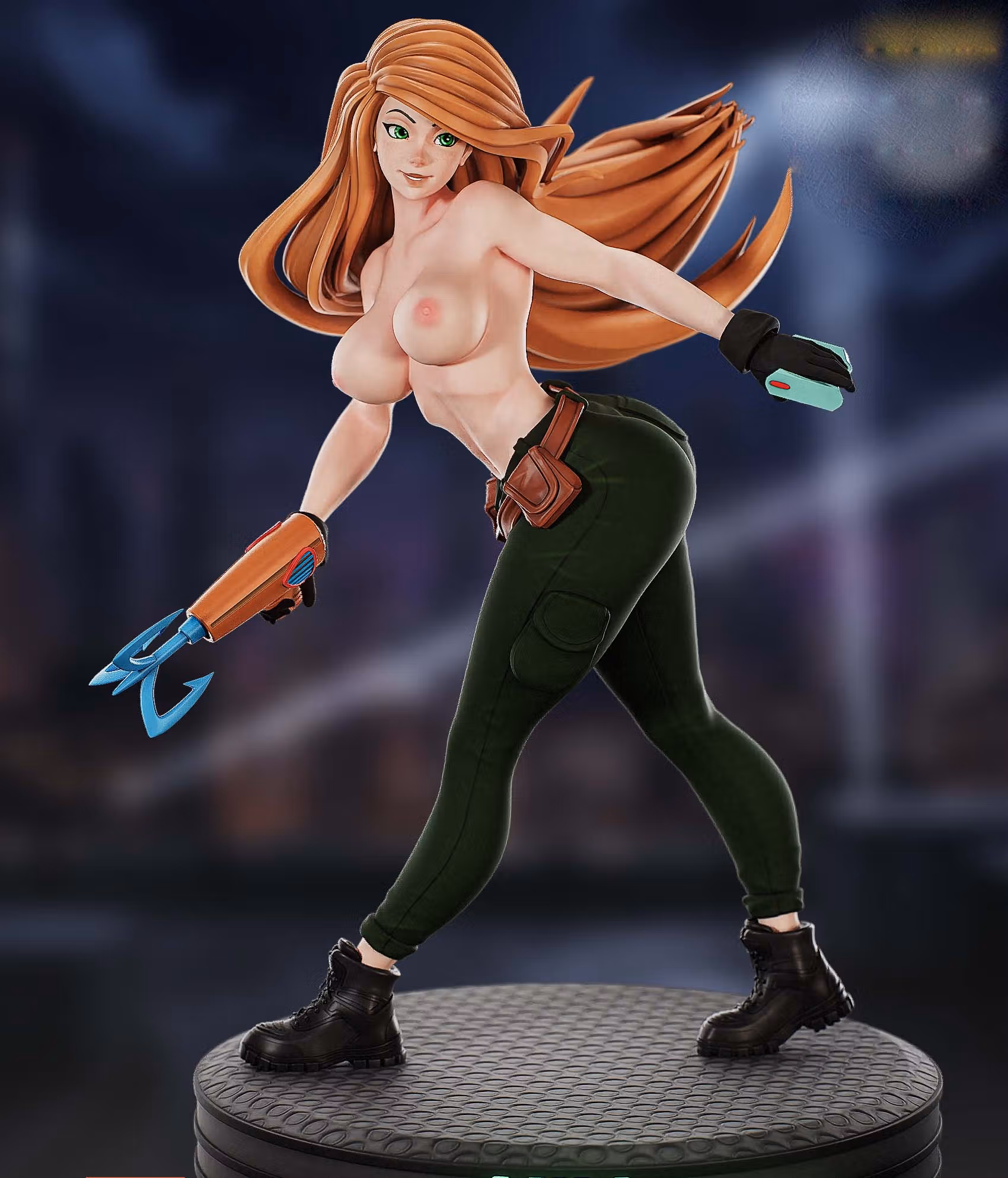 Kim Possible Statue | Kim Possible Fanart von PEACHFIGURE SFW,NSFW 3d printed,3d printed statue,Kim Possible statue,nsfw statue