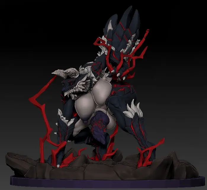 Statue Stygian Zinogre Furry | Monster Hunter Fan art par MorganMorningstar SFW,NSFW,Futa 3d printed statue,3d printed,3d printed figure,Stygian Zinogre Statue,Monster Hunter Statue,futa statue,futa figurines,futanari figurines,futanari statue,nsfw statue,furry statue