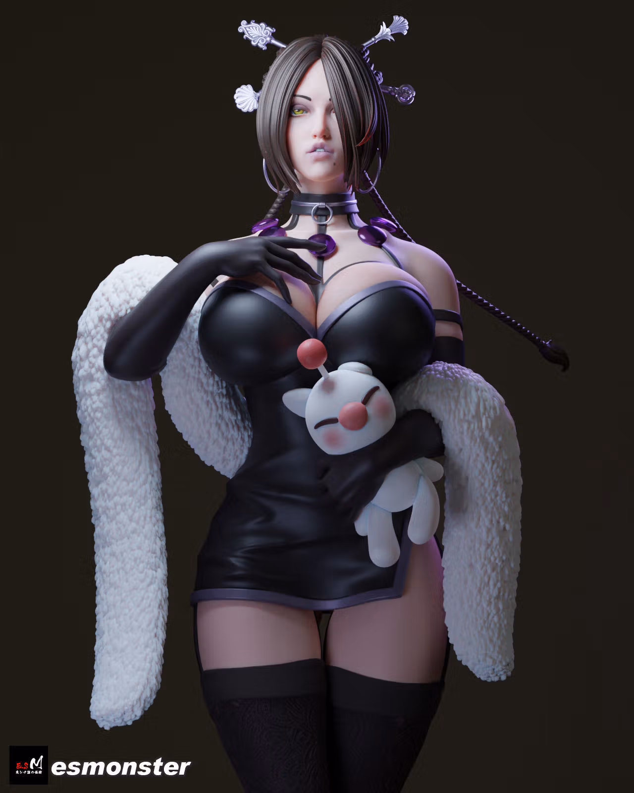  LULU Statue | Final Fantasy Fan Art by E.S Monster SFW,NSFW 3d printed statue,3d printed,nsfw statue,3d printed figure, LULU Statue,Final Fantasy Statue