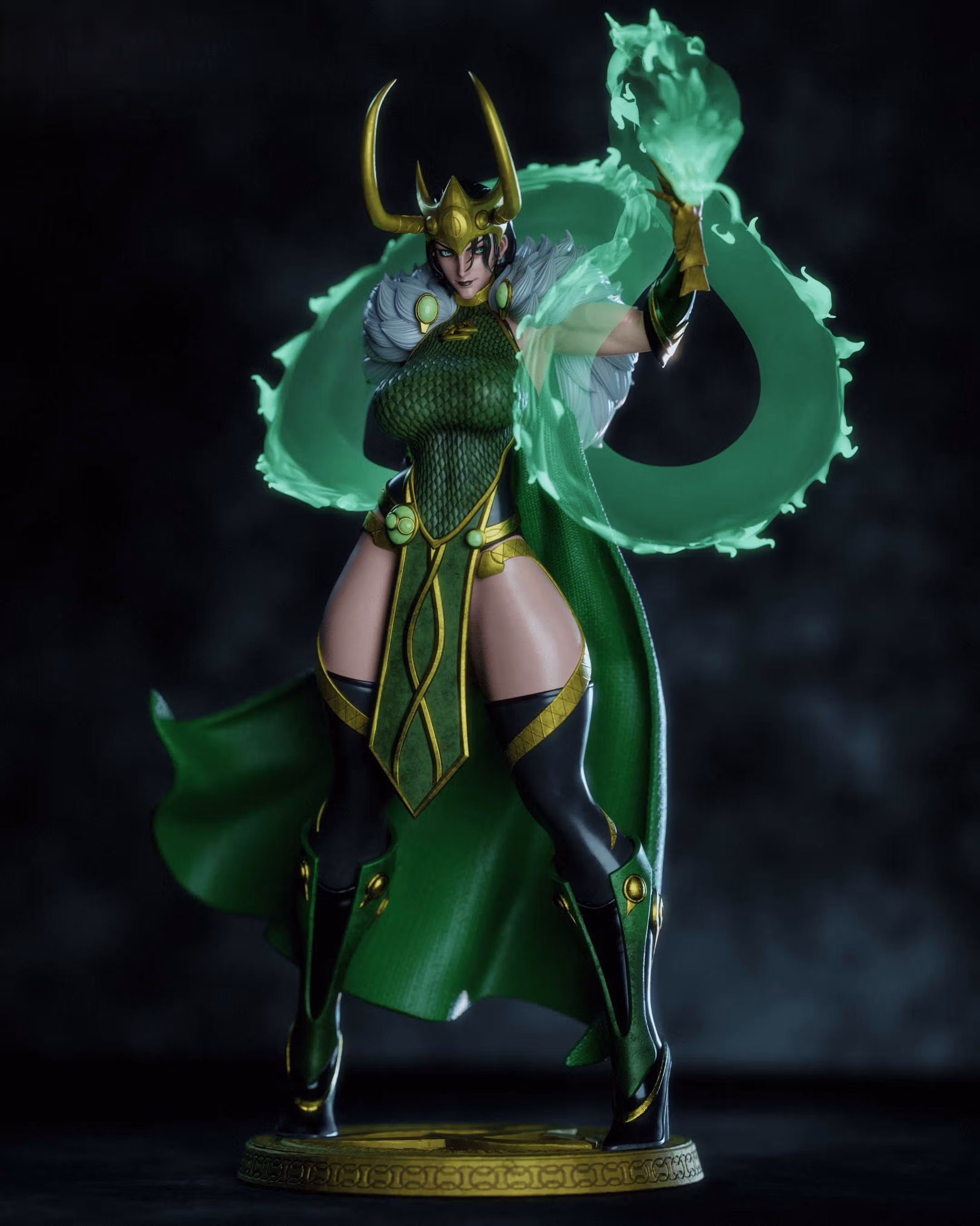 Statua Lady Loki | Marvel Fan art di Gatsu SFW,NSFW,Futa 3d printed statue,3d printed,nsfw statue,futa statue,Lady Loki Statue,Marvel Statue,futa figurines,futanari figurines,futanari statue