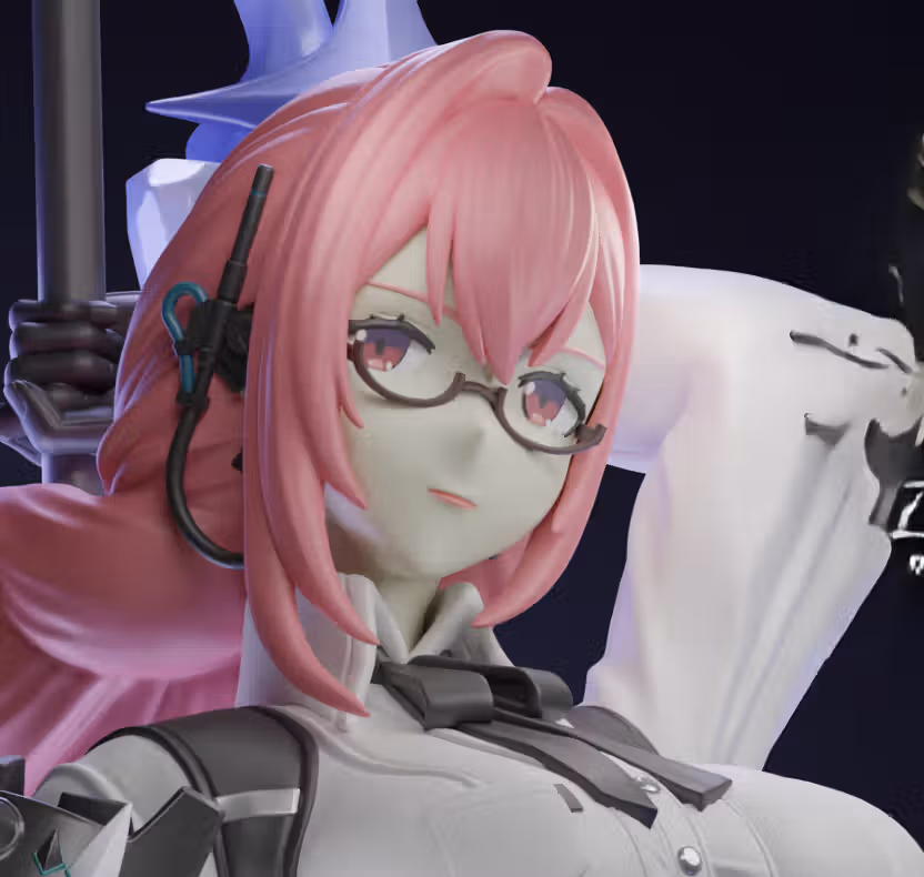 Tsukishiro Yanagi Statue | Zenless Zone Zero Fan Art by Marlos Mastepiece SFW 3d printed statue,Zenless Zone Zero statue,3d printed,Tsukishiro Yanagi Statue,3d printed figure