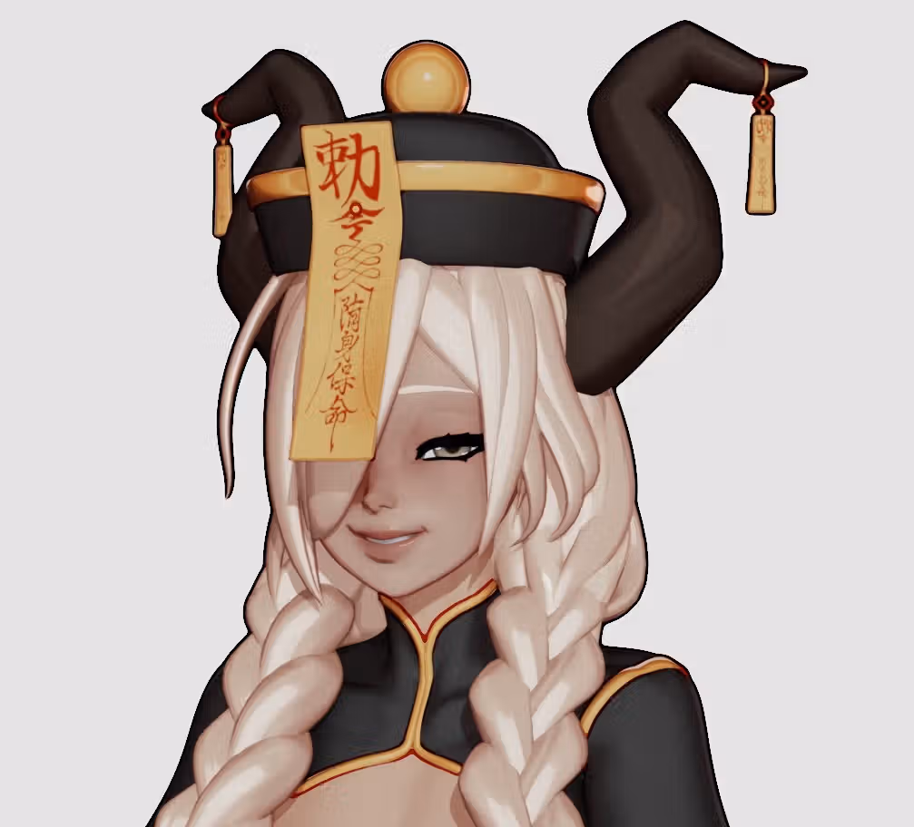 Jiangshi Owari Statue | Jiangshi Fan Art by Rushzilla SFW,NSFW 3d printed statue,3d printed,3d printed figure,Jiangshi Statue,Jiangshi Owari Statue,nsfw statue