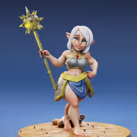 Lusty Gnome Paladin Pick Miniature | DnD Fan Art by Jigglystix SFW 3d printed,miniature,dnd miniature,Lusty Gnome Paladin Pick,3d printed miniature
