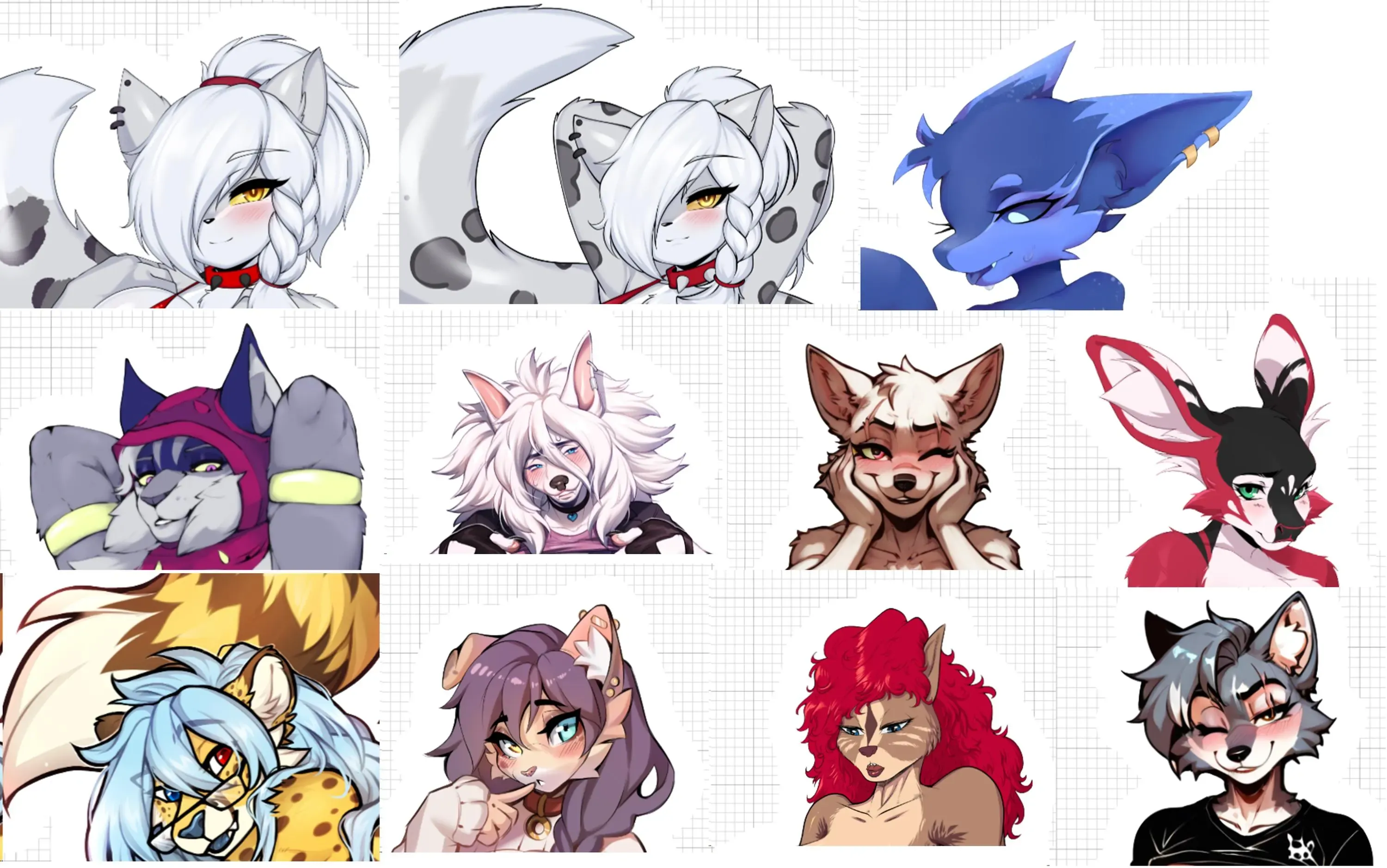 Furry Nsfw Girl 2 Mix Pack Sticker | Original Vinyl Sticker NSFW furry sticker,stickers,nsfw sticker,furry nsfw sticker