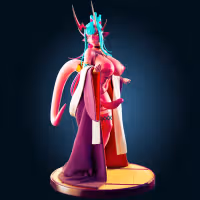 Ibuki Douji Statue | Fate Grand Order Fan Art by Officer Rhu SFW,NSFW,Futa 3d printed,Ibuki Douji statue,futa statue,Fate Grand Order statue,furry statue,nsfw statue,futa figurines,futanari figurines,futanari statue