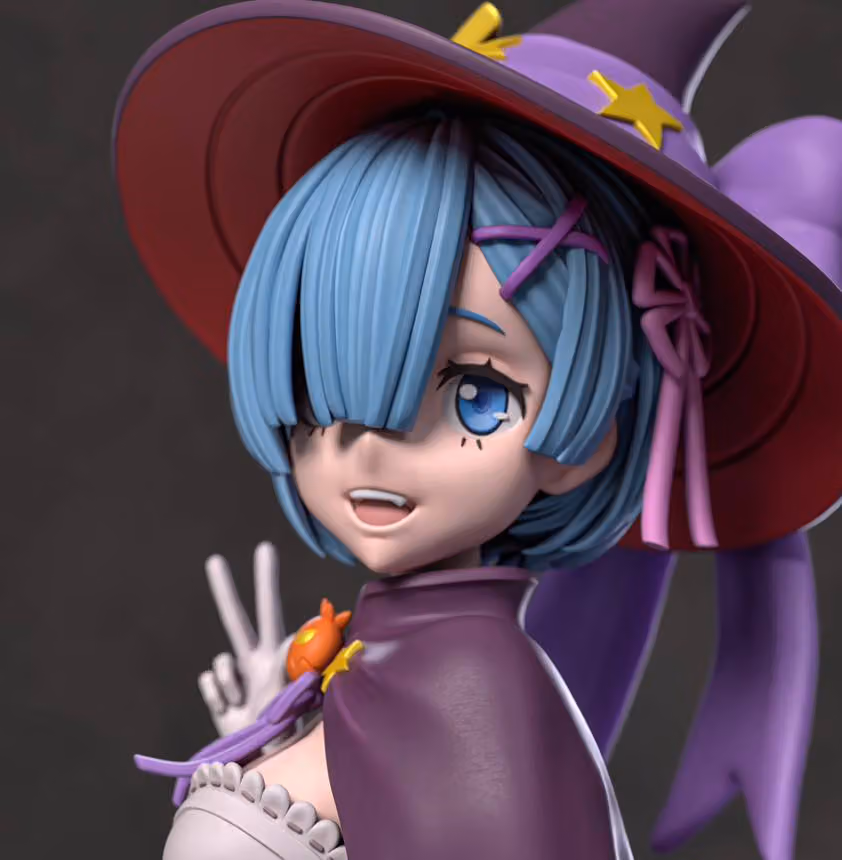 Rem Spooky Statue | Re:Zero Fan Art by Azerama SFW,NSFW 3d printed,3d printed statue,nsfw statue,Rem statue,Rem Spooky Statue,Re:Zero statue
