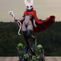 Hornet Statue | Silk Song Fanart von Momoji3d SFW,NSFW 3d printed statue,3d printed,nsfw statue,Silk Song statue,Hornet statue