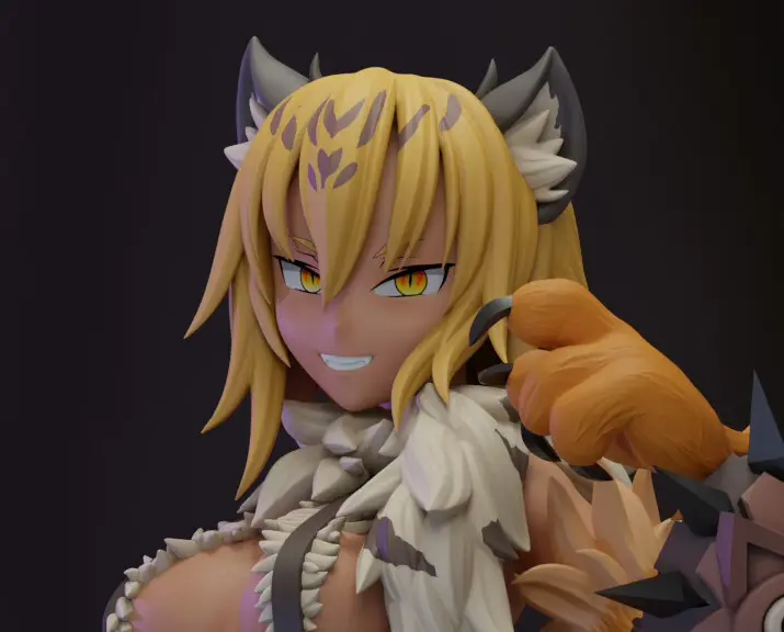 Ocelomeh Statue | Monster Girl Fan Art by MoonFigures SFW 3d printed,3d printed statue,Ocelomeh Statue,Monster Girl Statue,3d printed figure
