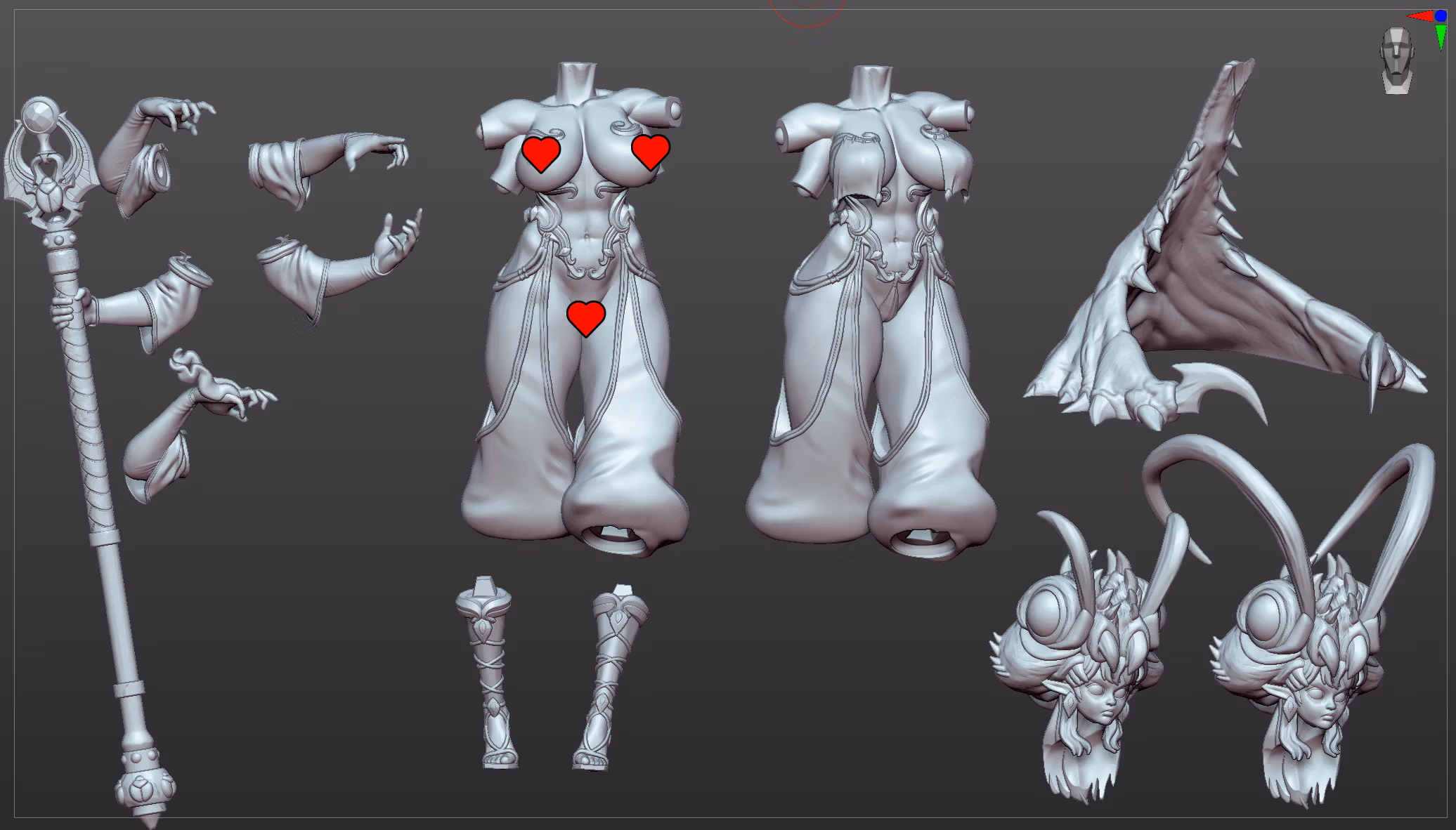 Antara Hive Queen Miniature | DnD Fan Art by Gaz Minis SFW,NSFW 3d printed,miniature,dnd miniature,Antara Hive Queen,3d printed miniature,nsfw miniature