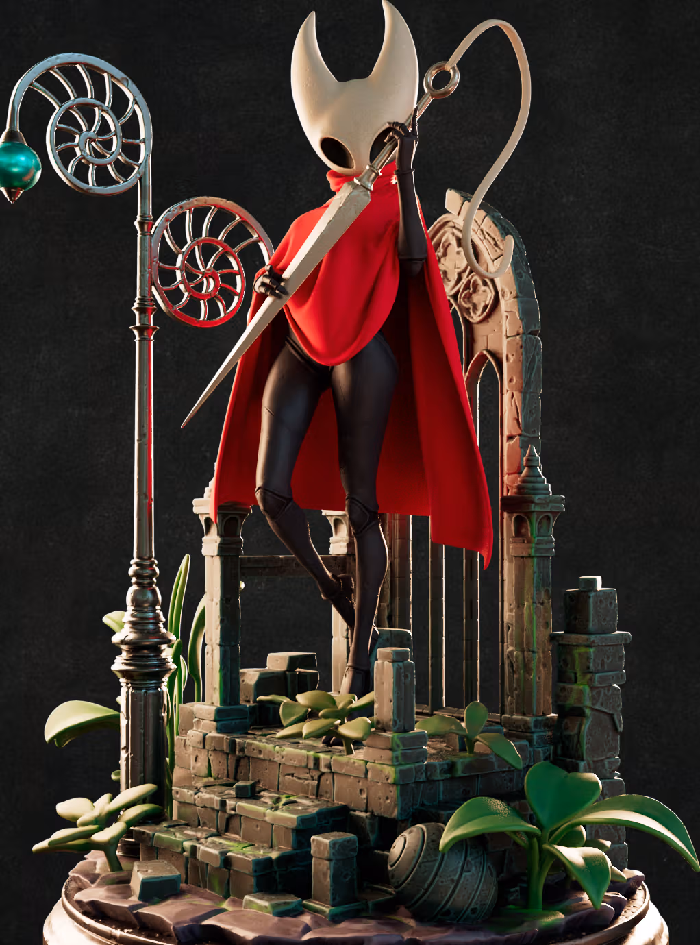 Figura Hornet | Silk Song Fanart autorstwa Officer Rhu SFW 3d printed statue,3d printed,3d printed figure,Hornet Statue,Silk Song Statue