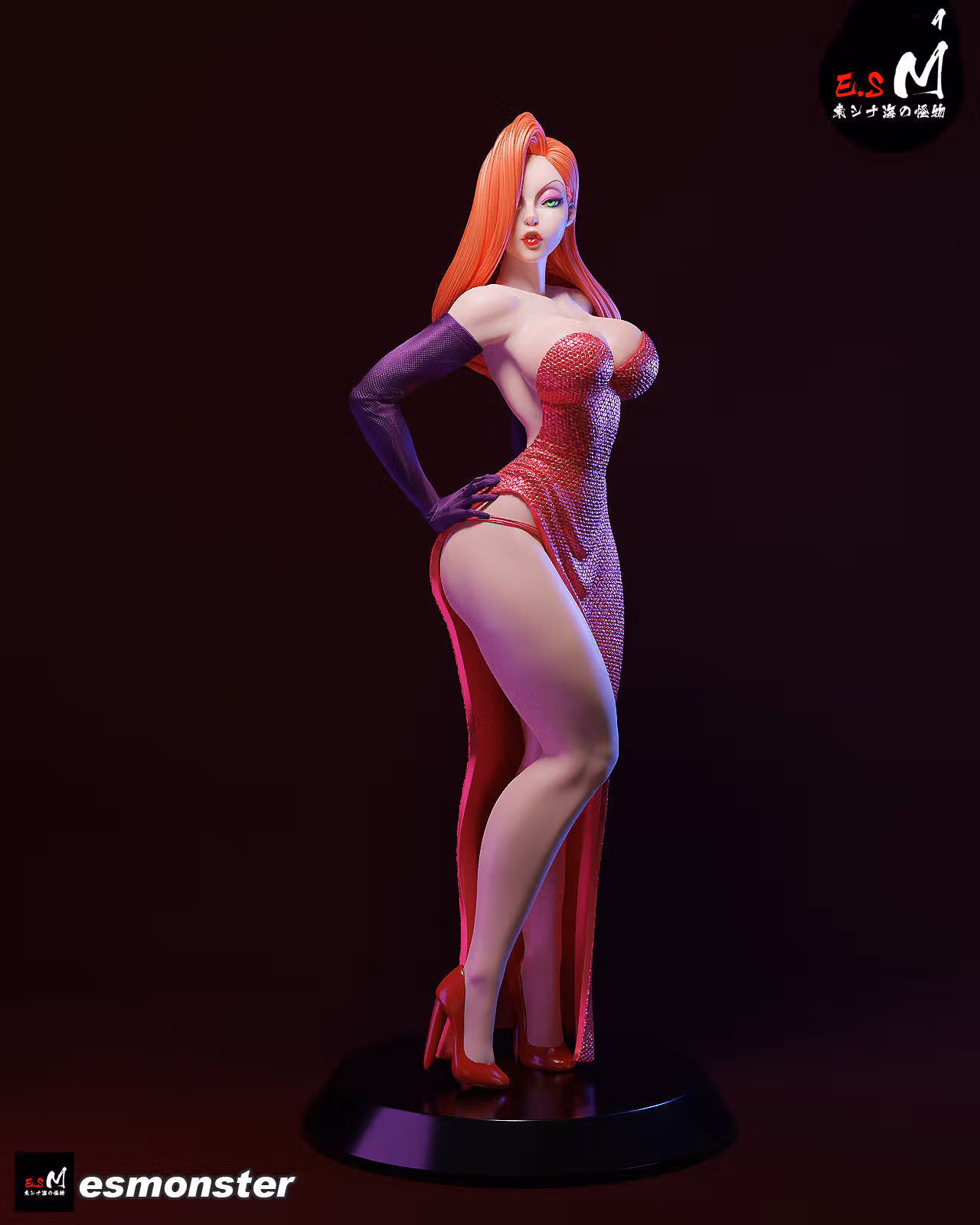 Jessica Rabbit Statue | Roger Rabbit Fan Art by E.S Monster SFW,NSFW 3d printed,3d printed statue,Jessica Rabbit Statue ,nsfw statue,Roger Rabbit statue 