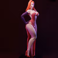 Jessica Rabbit Statue | Roger Rabbit Fan Art by E.S Monster SFW,NSFW 3d printed,3d printed statue,Jessica Rabbit Statue ,nsfw statue,Roger Rabbit statue