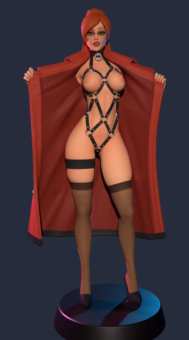 Flasher Merchant Statue | Cyberpunk Fanart von Studio Sol Union SFW,NSFW,Futa 3d printed statue,3d printed,nsfw statue,futa statue,futa figurines,futanari figurines,futanari statue,3d printed figure,Flasher Merchant Statue ,Cyberpunk statue 