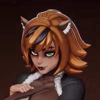 Goth Squirrel Girl Statue | Marvel Rivals Art by Rushzilla SFW,NSFW 3d printed statue,3d printed,3d printed figure,Squirrel Girl Statue,Marvel Rivals Statue,nsfw statue