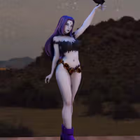Ravenna Statue | Teen Titans Fanart von Momoji3d SFW,NSFW 3d printed,3d printed statue,nsfw statue,Ravenna statue,Teen Titans statue