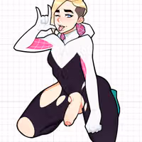 Spider Gwen Flaccid Futa Sticker | Marvel Futanari Stickers Ecchi Cartoon Futa futa sticker,stickers,Spider Gwen sticker,Marvel sticker